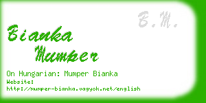 bianka mumper business card